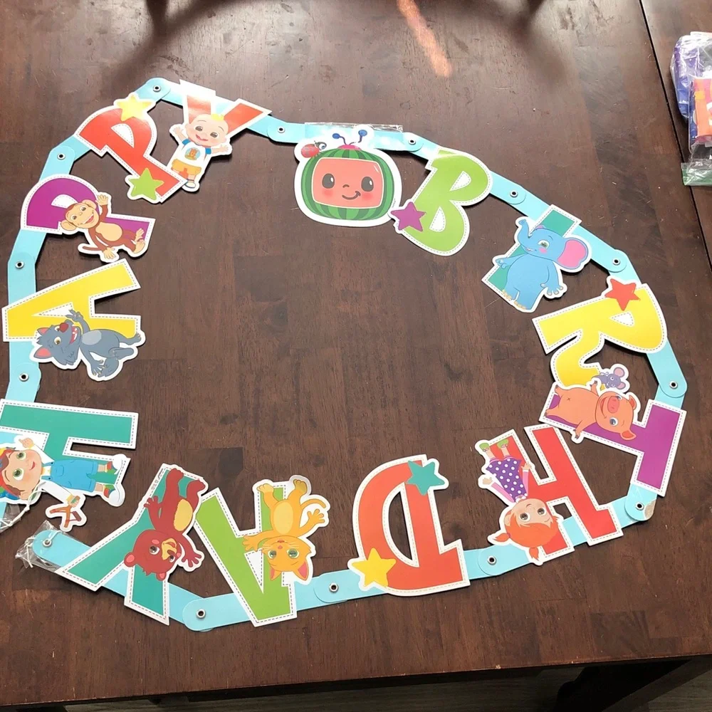 🥤 Cocomelon Happy Birthday Banner